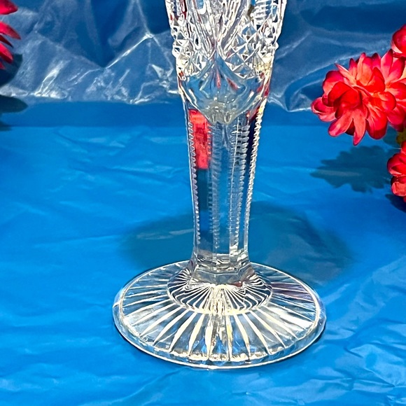 Antique EAPG McKee Glass 12" Trumpet Vase - OMN Jubilee Pattern, Circa 1… - Picture 3 of 5